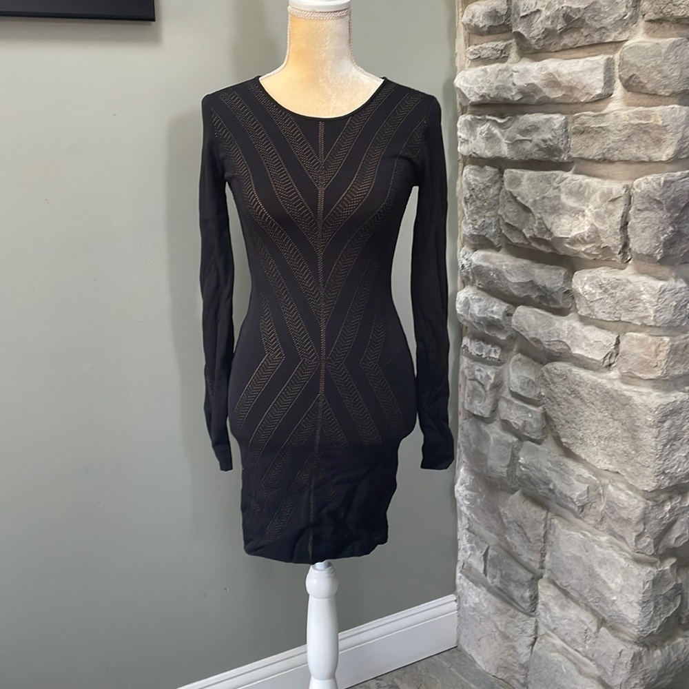 Torn by Ronny Kobo black long sleeve dress